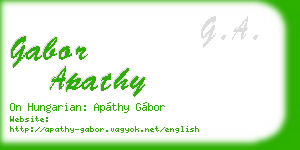 gabor apathy business card