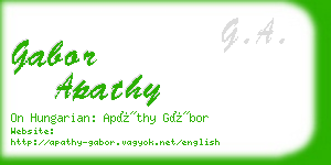 gabor apathy business card